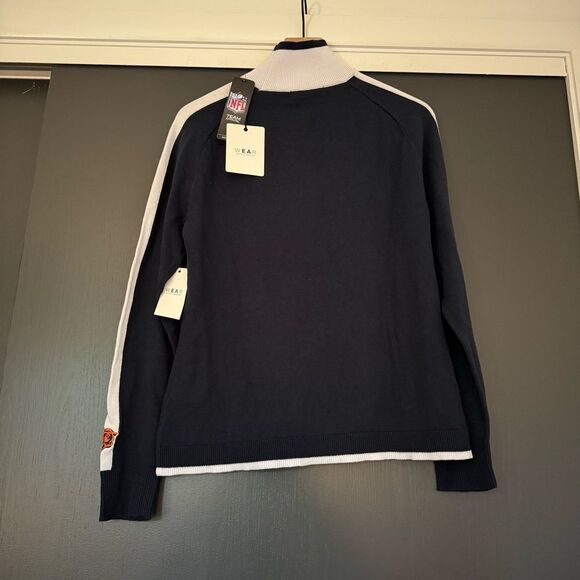 NWT WEAR by Erin Andrews Navy Chicago Bears Ski Raglan Pullover Sweater sz M - Picture 7 of 9